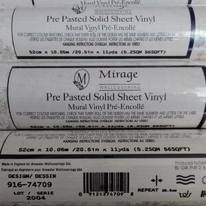 Mirage Pre Pasted Solid Sheet Vinyl 